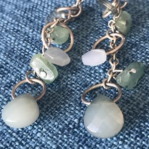 Sea glass drop earrings